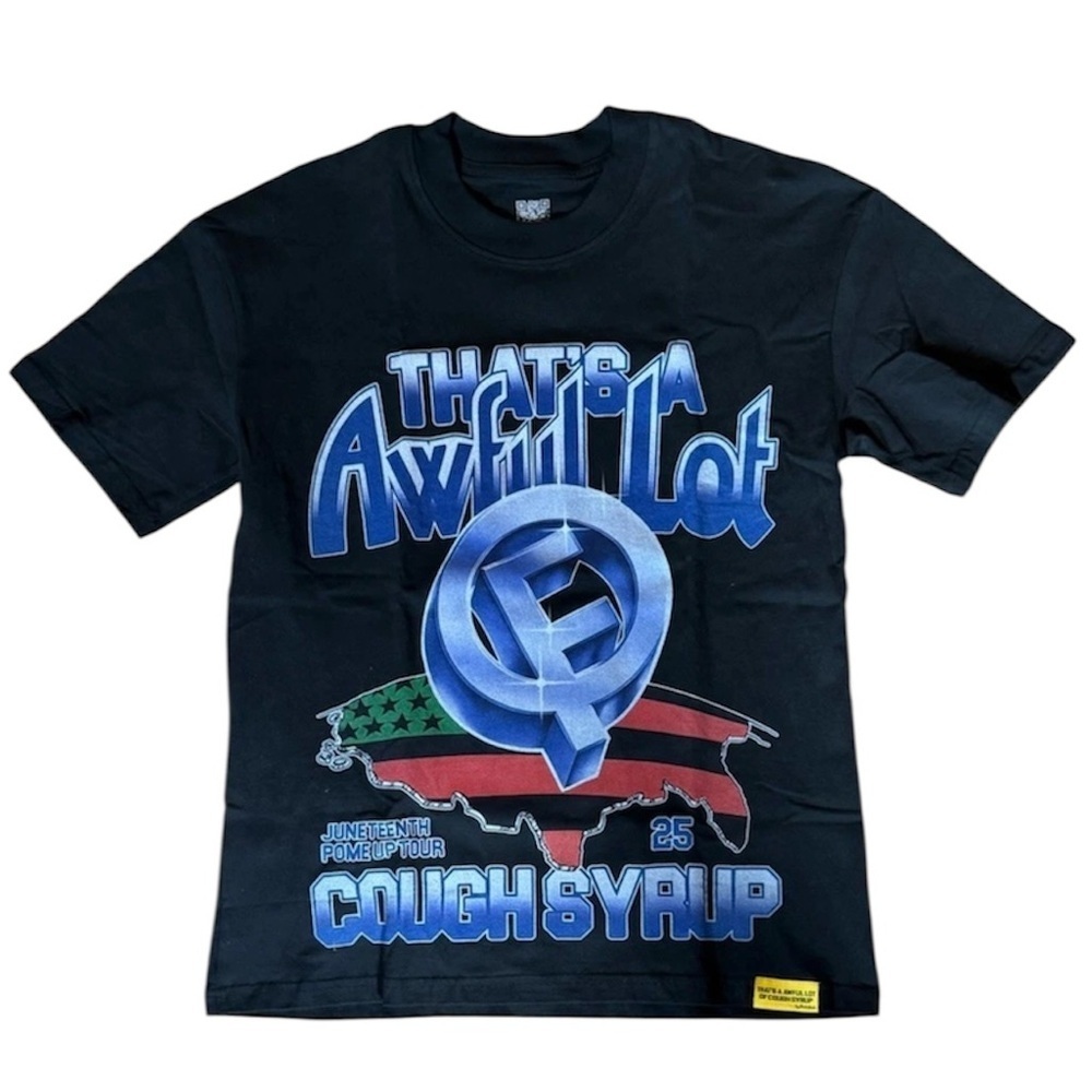 ALOCS That’s A Awful Lot Of Cough Syrup Graphic Tee Black M NWT
